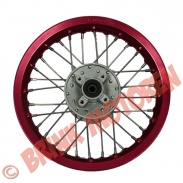 Dirtbike velgen - Dirtbike Pitbike achtervelg 12 inch rood aluminium - 1703 (B-1-1-8)